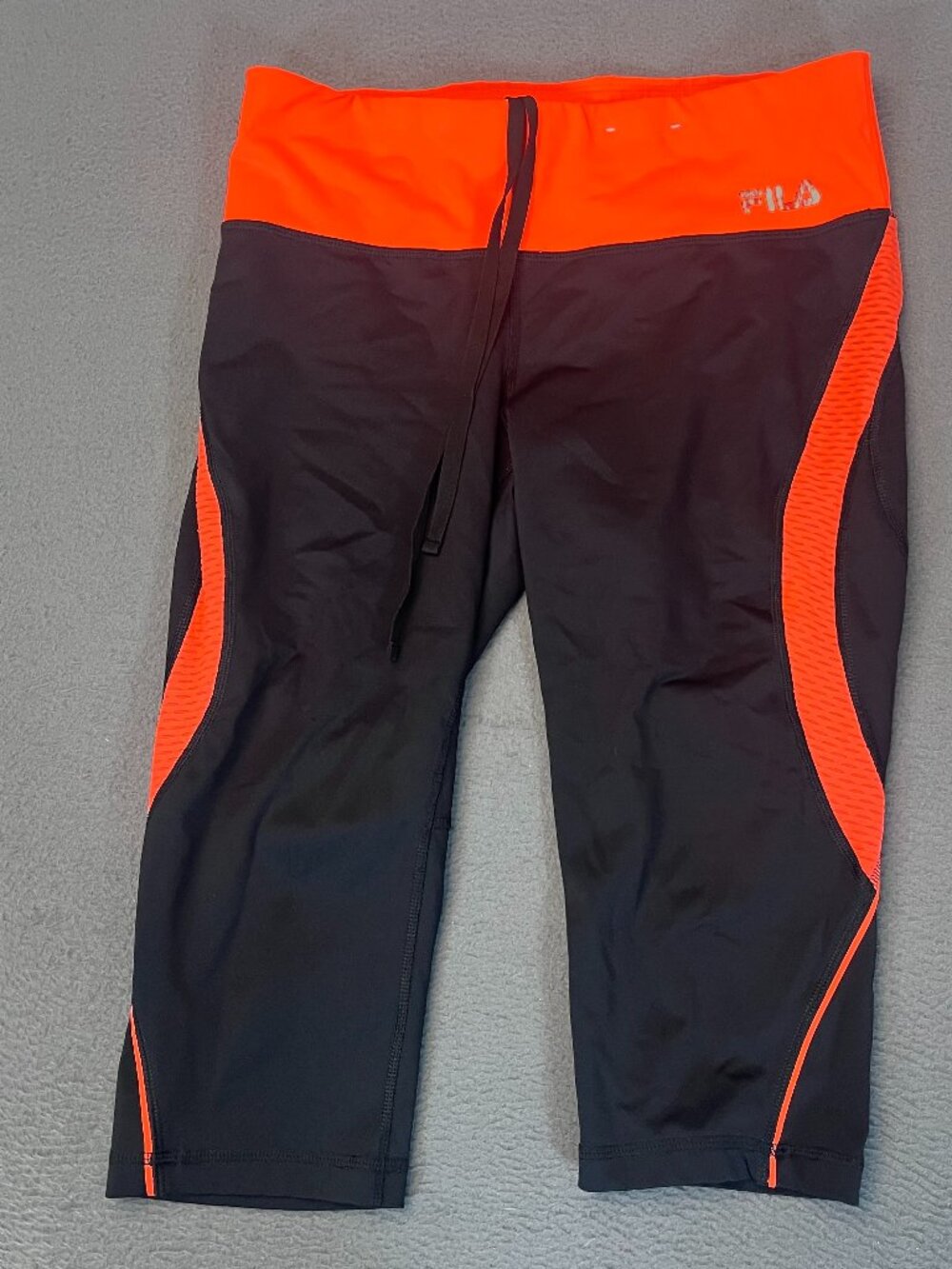 Fila Sport Womens Medium Performance Running Workout Capri Leggings Colorblock